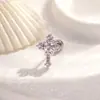 Nuevos Pendientes de Hueso de Oreja con Varilla de Tornillo de Encaje de Circonita Micro-Pavimentada Hensen Diseño de Nicho