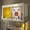 Cortina de Cama Mosquitera para Dormitorio de Estudiantes Litera Superior, Dosel para Cama Litera Inferior de Dormitorio Universitario, Cubierta de Cama a Prueba de Mosquitos para Cama Individual, Bloqueo de Luz