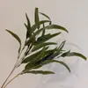 Adereços de decoração de casamento em forma de folha de salgueiro curva com 6 pontas, série de cores outonais, arranjos florais para tetos altos