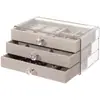 Caja de Almacenamiento de Joyería de Múltiples Capas Tipo Cajón de Gran Capacidad Anti-Oxidación Aretes Anillo Collar Pulsera Caja de Joyería