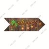 Hogar de Madera 10*20cm Colgante Tipo Flecha Placa de Puerta Navideña Decoración Festiva Colgante de Pared de Halloween