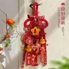 Decoración para inauguración de casa, Colgante para manija de puerta de entrada, Personaje de bendición, Nudo, Decoración para casa nueva, Suministros para ceremonia de mudanza