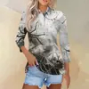 Novo Modelo 2026 para Plataformas de E-commerce Independentes, Amazon Transfronteiriço Estilo Europeu Casual Americano Camisa Polo MB14 de Manga Longa com Botões Halloween