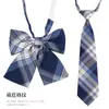 Pajarita a Cuadros Estilo Japonés JK para Niñas, Corbata de Lazo sin Nudo Estilo Escolar para Fotos de Graduación, Camisa de Uniforme Marinero para Niños