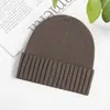 Gorro de Punto Versátil con Logo Personalizado Otoño e Invierno Color Sólido Clásico con Puño Gorro de Lana para Hombres y Mujeres Caliente Resistente al Viento para Exteriores