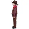 Fantasia Cosplay de Cowboy Ocidental para Halloween Traje de Performance Retro do Século XIX para Crianças Traje de Performance para Palco e Festa
