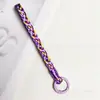 Nuevo Colgante de Cuerda Trenzada Colorida Estilo Ins Llavero Tejido a Mano Estilo Dopamina Accesorio para Pareja