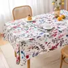 Toalha de Mesa Impermeável e à Prova de Óleo para Casa, Toalha de Mesa Pu de Luxo Leve, Jogo Americano Floral, Liquidação