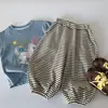 Pantalones de chándal infantiles Mabao 2026 Otoño Nuevos Pantalones Deportivos Holgados de Rayas para Niños y Niñas, Pantalones Jogger para Bebés al por Mayor