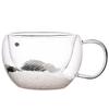 Taza Creativa Transfronteriza de Vidrio de Borosilicato Alto con Flores Secas Nueva Simple Aislada de Doble Capa para el Hogar Taza de Alto Valor Venta al por Mayor