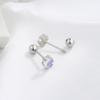 Pendientes con diseño de tornillo de piedra lunar y hebilla de tornillo para mujer, pendientes sencillos, modernos y elegantes para dormir, pendientes frescos que combinan con todo.