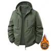 Chaqueta de Forro Polar para Hombre 2026 Otoño Invierno Espesa de Manga Larga Resistente al Viento Chaqueta de Montañismo Ropa de Trabajo Chaqueta con Capucha En Stock