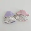 Chapéu de Pescador Doce Floral Estilo Coreano para Crianças, Chapéu de Sol Reversível Fofo para Meninas Bebês, Chapéu Balde Versátil para Uso ao Ar Livre