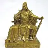 Guan Gong Sentado de Latón Dios de la Riqueza Adornos Similares al Latón Escultura de Latón Decoraciones de Oficina
