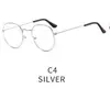 Nuevas gafas de metal retro lisas moda estilo Harajuku gafas estilo coreano artísticas redondas marco grande montura de gafas 3447