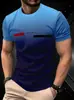 2025 Nueva Camiseta Casual Versátil de Manga Corta para Hombre con Estampado, Moda Europea y Americana, Versátil, de Alta Calidad