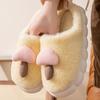 Pantufas de Algodão Cogumelo Fofas para Mulheres no Outono e Inverno, Quentes e Antiderrapantes, Pantufas de Algodão para Casal, Pantufas Peludas de Sola Grossa para Homens no Inverno
