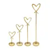Portatarjetas de asiento de acero inoxidable, Portatarjetas de mesa para bodas de hotel, Portatarjetas de mesa para banquetes, Portatarjetas de menú para restaurantes, Portatarjetas en forma de corazón