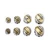 Pulsera Wenwan retro de cobre con incrustaciones de plata s925 con cuentas trenzadas de mantra de seis palabras, accesorios para hombres