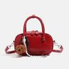 Bolsa de Braço Retro Estilo Doce para Primavera Feminina 2026 Nova de Nicho Portátil Bolsa de Bowling Grande Capacidade Bolsa para o Dia a Dia