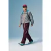 Rumen Chaqueta de Montaña al Aire Libre con Cuello Alto Bloque de Color Cierre Cremallera Protección Solar Ropa para Hombres Mujeres Holgada Repelente al Agua Chaqueta Deportiva Abrigo de Moda