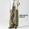 Pantalones blancos de pierna ancha adelgazantes de cintura alta para mujer, primavera/otoño 2026, para figuras tipo pera de talla grande, pantalones deportivos casuales gruesos para sudar