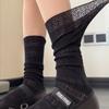 Calcetines de Malla Hueca de Verano Finos Transpirables con Pelo para Mujer para Zapatos Pequeños de Cuero Calcetas para Mujer Estilo Ballet Miu