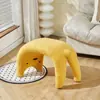 Taburete para cambiar zapatos de gato, taburete para zapatos en la puerta del hogar, taburete pequeño, taburete para sofá de porche, taburete de tocador estilo crema