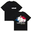 Rapper Melendi Tour 2025 Merch del Álbum Camiseta para Hombre Vintage Gótica de Algodón Y2K para Hombre