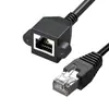 Cabo de Extensão Patch Rj45 Macho para Fêmea em Ângulo Reto com Orelhas para Ethernet Gigabit 100/1000