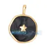 M18 L26 K07 Accesorios para joyería DIY colgante de cobre puro colgante pequeño luna triángulo corazón de melocotón redondo marca