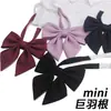 Pajarita de Color Sólido con Puntiagudos y Acentos de Plumas, Accesorios Jk, Pajarita Estilo Japonés para Estudiante Mujer, Pajarita Grande con Cordón, Estilo Uniforme Escolar