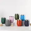Taza de Huevo de Acero Inoxidable 304 de Doble Capa al Vacío para Huevo de 12oz, Taza de Huevo de Cáscara de Huevo, Taza de Vino Tinto para Exteriores de Plástico Pulverizado con Forma de U