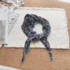 Novo Lenço de Seda Leve Casual Diário Estilo Coreano Primavera/Verão com Bordas, Scrunchie/Lenço de Cabeça Doce para Mulheres