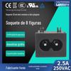 LANZMFG Longzheng LZ-8-1S1 Soquete C8 Soquete de Alimentação AC Fita de Cobre Completa Certificação