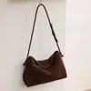 Bolsa de ombro feminina em couro legítimo modelo novo 2026, bolsa de mão feminina em couro camurça, bolsa transversal estilo vintage