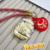 Nuevo Modelo Shuibei Oro Puro 999 "Hazte Rico al Instante" Llavero de Oro, Colgante de Alta Gama, Exquisito Accesorio de Nicho de Lujo Ligero