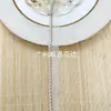 Corrente de Renda com Contas de Lado Único Corrente de Metal Cobre Corrente de Tecido de Malha Acessórios para Roupas Bordas de Roupas DIY Decoração de Bolsas