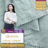 Tecido Enrugado Horizontal Algodão Puro Lavagem Tecido Jacquard Plain ins Roupas Femininas Camisa Top Listrada Tecido de Moda