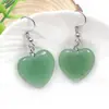 Pendientes colgantes de cristal natural transfronterizos para el Amor, pendientes de ágata con forma de corazón de moda para el día a día, joyería linda estilo corazón