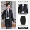 Traje de negocios azul zafiro Four Seasons para mujer, sin planchado, para hombre, para banco, para trabajo, traje de vestir
