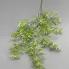 Hierba Bambú Hojas Verdes Artificiales de 5 Ramas Transfronteriza Hierba Bambú Hojas Verdes Artificiales Plantas Acuáticas Decoración de Fondo de Boda Materiales para Arreglos Florales Altos