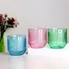 Taza de Vidrio Rayada Soplada a Mano Personalizada por el Fabricante Color Macarrón Restaurante Creativo Color Dopamina Vaso de Agua