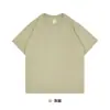 Camiseta de Algodón Puro de Doble Hilo Cepillado de Peso Pesado 320g, Hombro Caído, Manga Corta, Estilo de Marca de Moda de Alto Peso con Logotipo Estampado