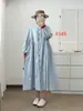 Vestido Longo Xadrez Fresco e Doce Estilo Japonês para Mulheres Outono 2025 Solto Emagrecedor Vestido Longo Atacado