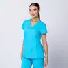 Uniformes Cirúrgicos de Manga Curta para Primavera e Verão, Conjuntos Separados para Homens e Mulheres, Aventais Cirúrgicos, Aventais de Isolamento Hospitalar, Uniformes de Médico e Enfermeiro
