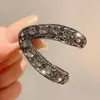 Pinza Pequeña para Asegurar Cola de Caballo Alta en la Parte Posterior de la Cabeza, Pasador Anticolapso para Mujer, Pinza para Cola de Caballo, Accesorio para el Cabello con Decoración de Letra