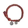 Pulsera de Cuerda Roja para el Año del Dragón y el Año de la Vida Plata de Ley Nueve Palacios Bagua Pulsera de Cuerda Tejida a Mano para Hombres y Mujeres Cuerda Estilo Tíbet