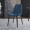 Silla de comedor para el hogar, nórdica, moderna, sencilla, ligera, de lujo, con respaldo suave, para escritorio y silla, de hierro, estilo celebridad de Internet, taburete informal de cuero para maquillaje