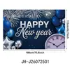 Tela de fondo para Año Nuevo 2027 transfronteriza, decoración de ambiente festivo para fiesta de Nochevieja europea y americana, banner fotográfico de tela colgante